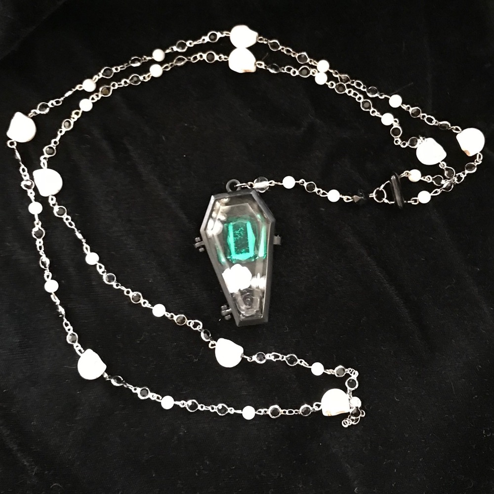 Handmade Memento Mori Coffin Pendant Necklace